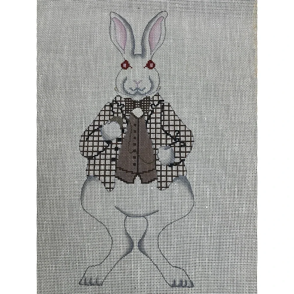 Petei Handpainted Needlepoint Canvas *Alice in Wonderland* Alice & White Rabbit